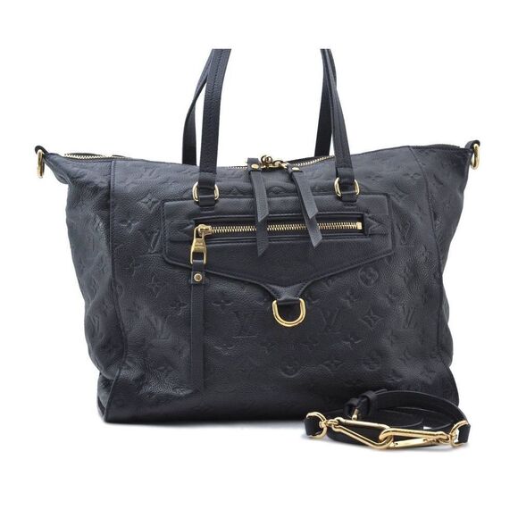 Louis Vuitton Handbags - Auth Louis Vuitton Monogram Empreinte Lumineuse PM Tote Bag Navy M93410 LV 9258B